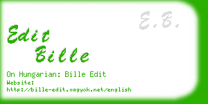 edit bille business card